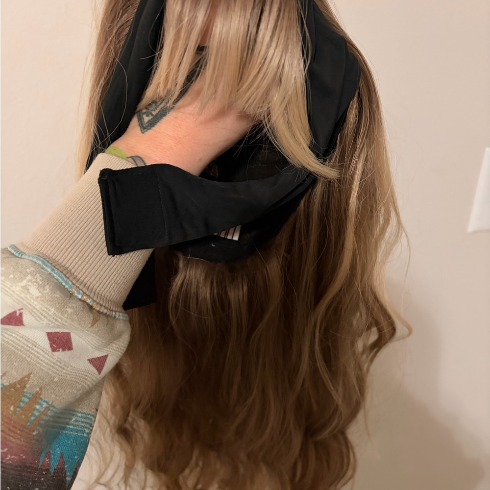 Elegant Blonde headband wig